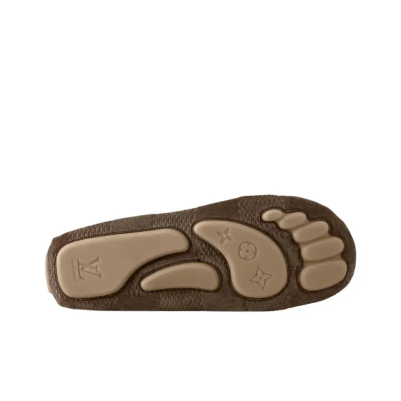 LOUIS VUITTON Footprint Casual Shoes Men's Brown-5