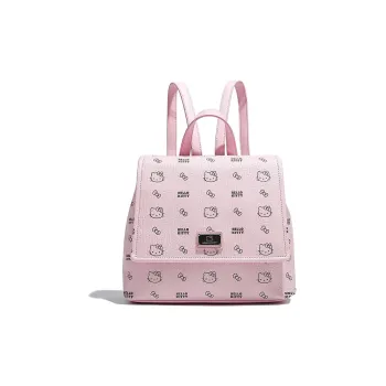 MESUCA Hello Kitty, Collaboration Kitty Series PU Backpack Women's Pink/Brown/Milk Tea