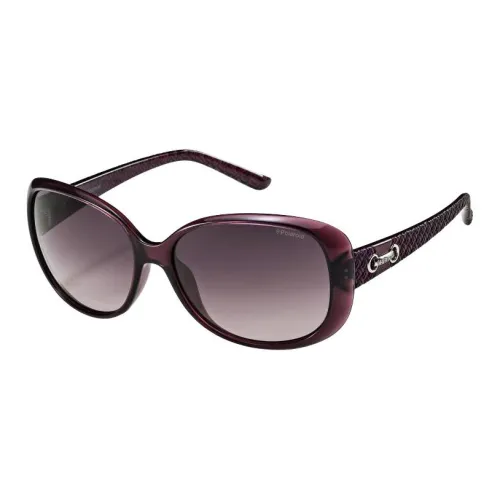 Polaroid Plastic Butterfly Sunglasses Women's Purple