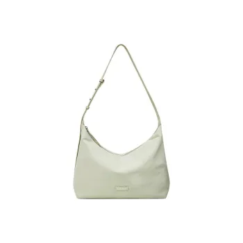 Teenmix Fabric Shoulder Bag Medium Size Women's Mint Green/White/Black
