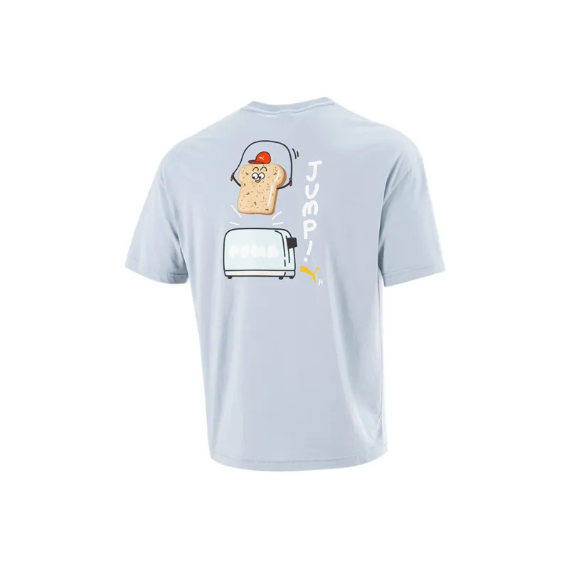 PUMA Set in Sleeve T Shirt Men's Light Blue-0