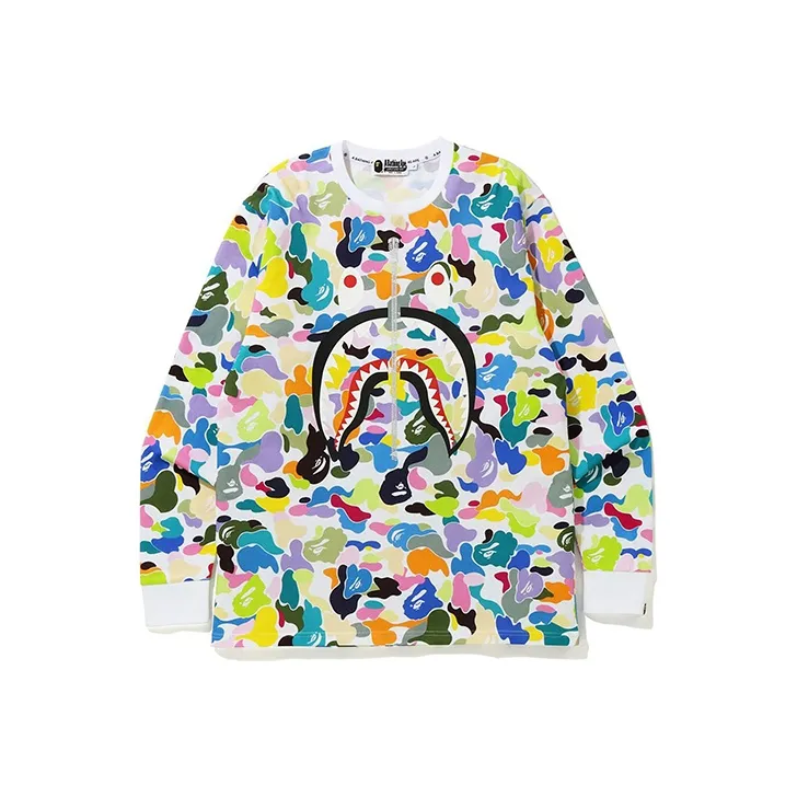 A BATHING APE Discharge College Hoop L/S Tee-0
