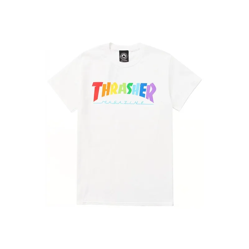 Thrasher T Shirt US Version Unisex White-0