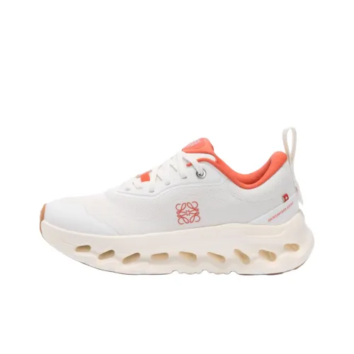 On x LOEWE Cloudtilt 2.0 Low Top Casual Shoes Women's White Orange