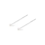 Pearl Tassel Drop Earrings (White)[Sterling Silver]
