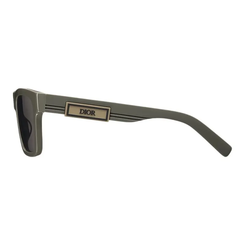 DIOR Acetate Rubber Irregular Shape Sunglasses Men's Green-1