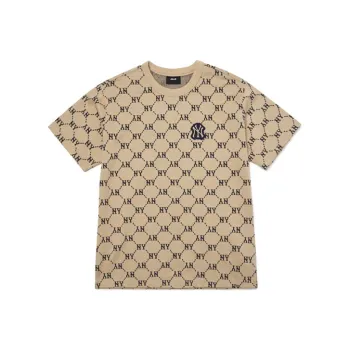 MLB Drop Shoulder Sleeve T-Shirt Unisex Beige