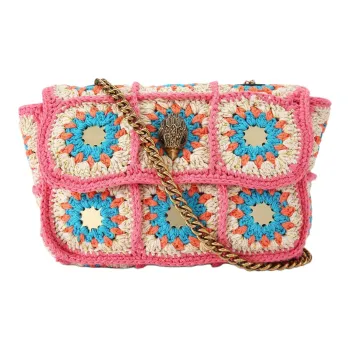 Kurt Geiger London Textile Shoulder Bag Medium Size Women's Pink