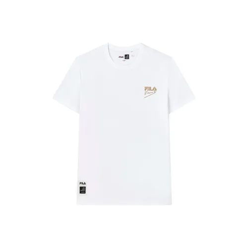 FILA x FANGAOLIANMINGXILIE Set in Sleeve T Shirt Men's Standard White