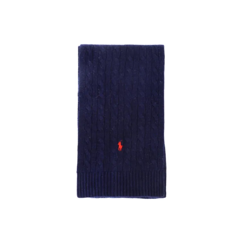 Polo Ralph Lauren Wool, Nylon, Recycled Fiber Knit Scarves Men's Dark Blue-0