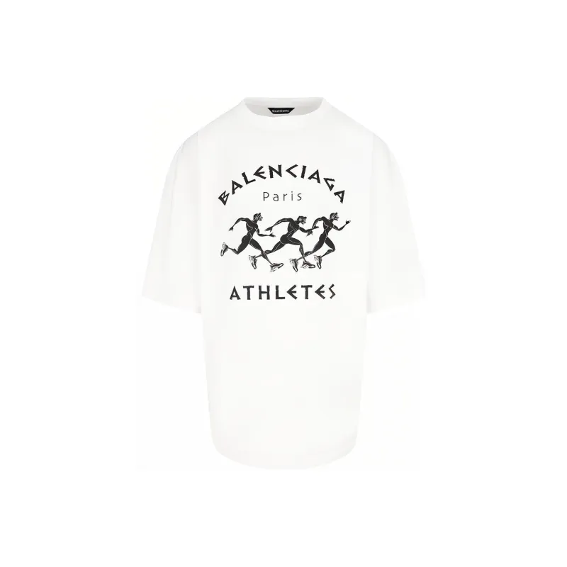 Balenciaga T Shirt Regular Fit Men's White-0