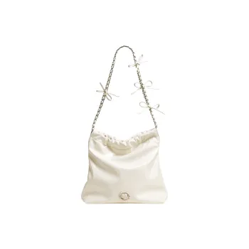 AILUXI Synthetic Leather Tote Shoulder Bag Women's Milkshake White