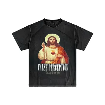 False Perception T-Shirt Unisex Washed Black