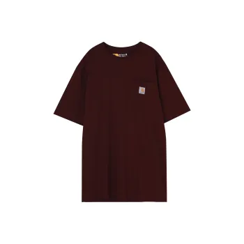 Carhartt T Shirts Men Burgundy