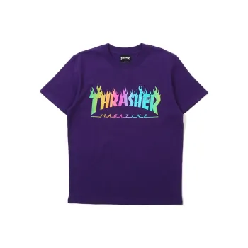Thrasher Straight T Shirt Japan Version Unisex Purple