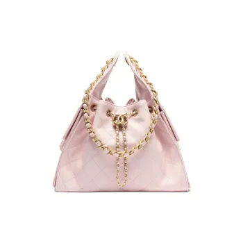 CHANEL 25Bag Grain Calfskin Hobo Bag, Shoulder Bag, Handbag Trumpets Women's Light Pink
