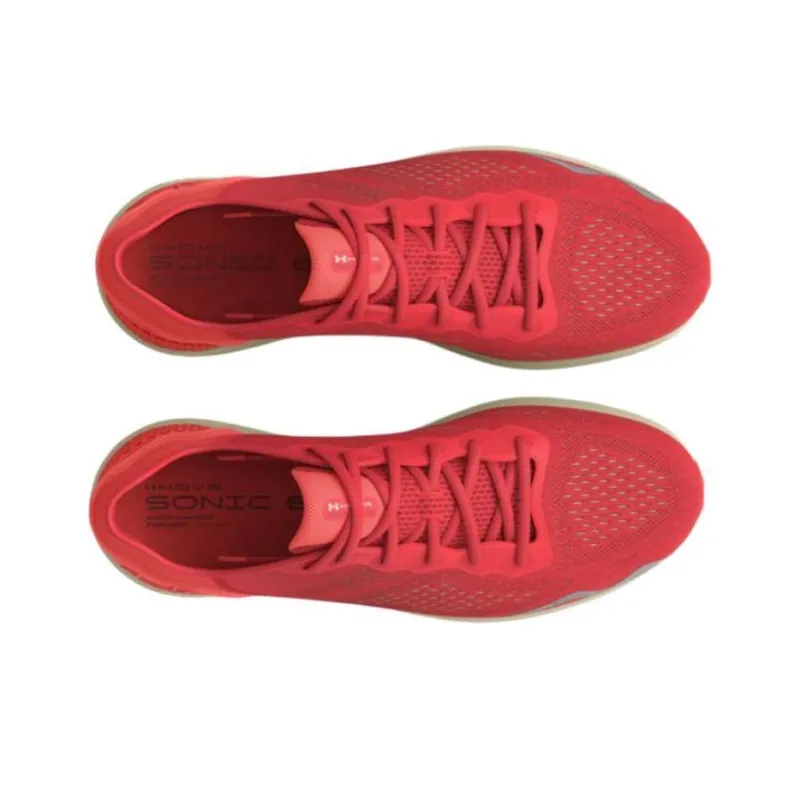 Under Armour Hovr Sonic 6 Anti Slip Wear Resistant Low Top Casual Running Shoes Women's Red-2