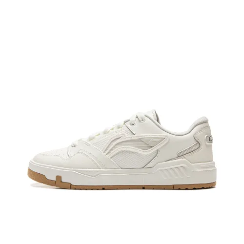 LiNing COMMOM 80s Anti Slip Wear Resistant Low Top Skateboard Shoes Men's White