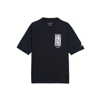 Jordan Drop Shoulder Sleeve T Shirt Men's Black