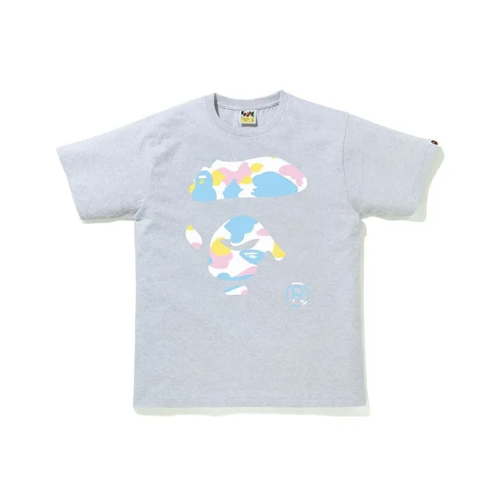 Bape New Multi Camo Ape Face Tee-4