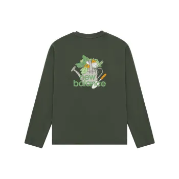 New Balance Drop Shoulder Sleeve T Shirt Men's Army Green