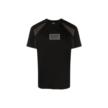 EMPORIO ARMANI EA7 Logo Print Crew Neck Short Sleeved T Shirt T Shirt Men's