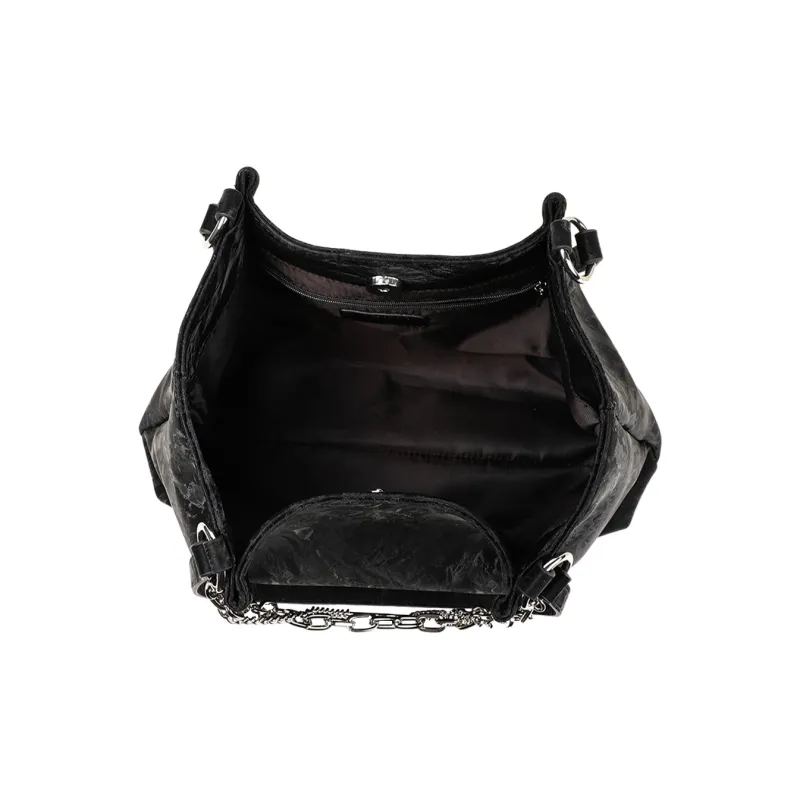 COMELY Synthetic Leather Tote Bag Shopping Bag Shoulder Bags Women's Black-4