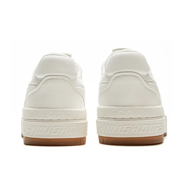 LiNing New Arrival Anti Slip Wear Resistant Low Top Skateboard Shoes Unisex Ivory-5