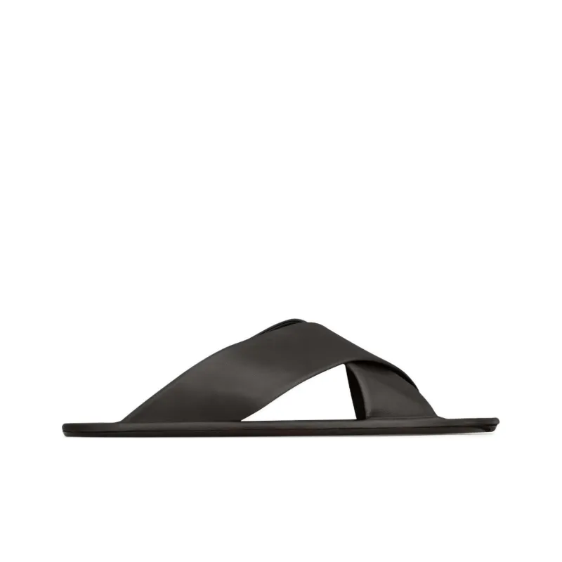 SAINT LAURENT Slide Slippers Women's Black-1
