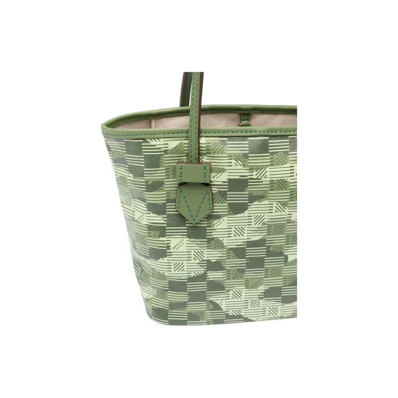 MOREAU Leather Tote Bag Shopping Bag Handbag Shoulder Bag Medium Size Women's Green-3