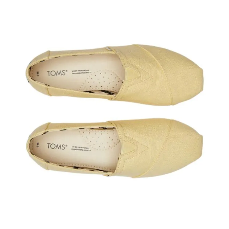 Toms Alpargata Casual Single Shoes Women's Yellow-3