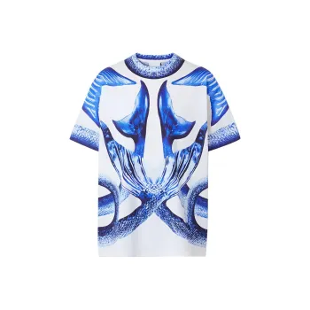 Burberry T Shirts Men Marine Blue