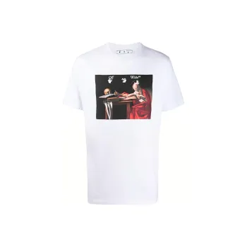 OFF WHITE Slim Fit Caravaggio Saint Jerome Writing T shirt