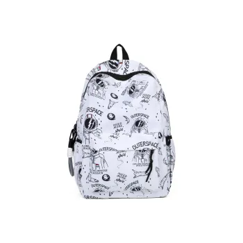 PAIBLOKS Nylon Backpack Unisex White/Black