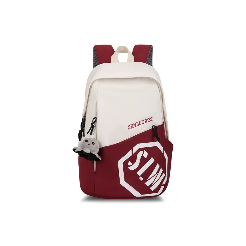 LUVISTRUE Nylon Backpack Unisex Gray/Black/Burgundy/Khaki/Blue-17