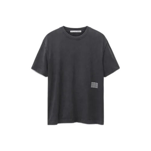 Alexander Wang Repeated logo Print Acid wash T shirt