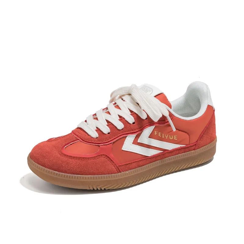 Feiyue Wear resistant And Lightweight Low Top Casual Shoes Women's Orange Red-1