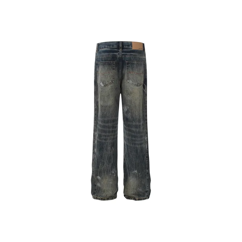 YINLEI Jeans Unisex Vintage Blue-1