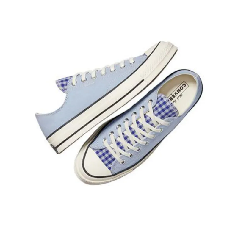 Chuck 70 Converse Low 'Upcycled   Chambray & Gingham'-2