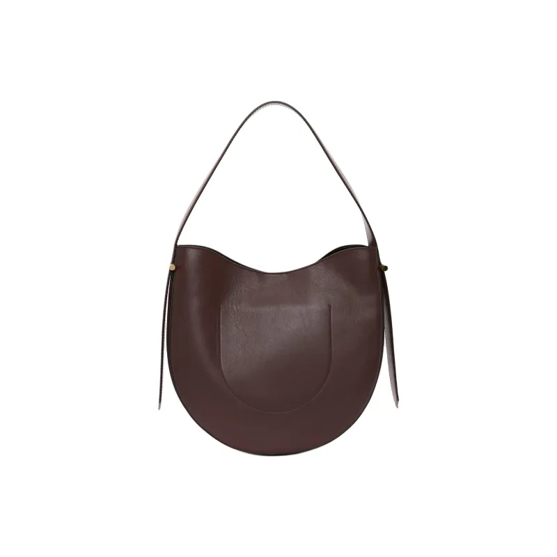 Victoria Beckham Leather Shoulder Bag Medium Size Women's Burgundy Red-3
