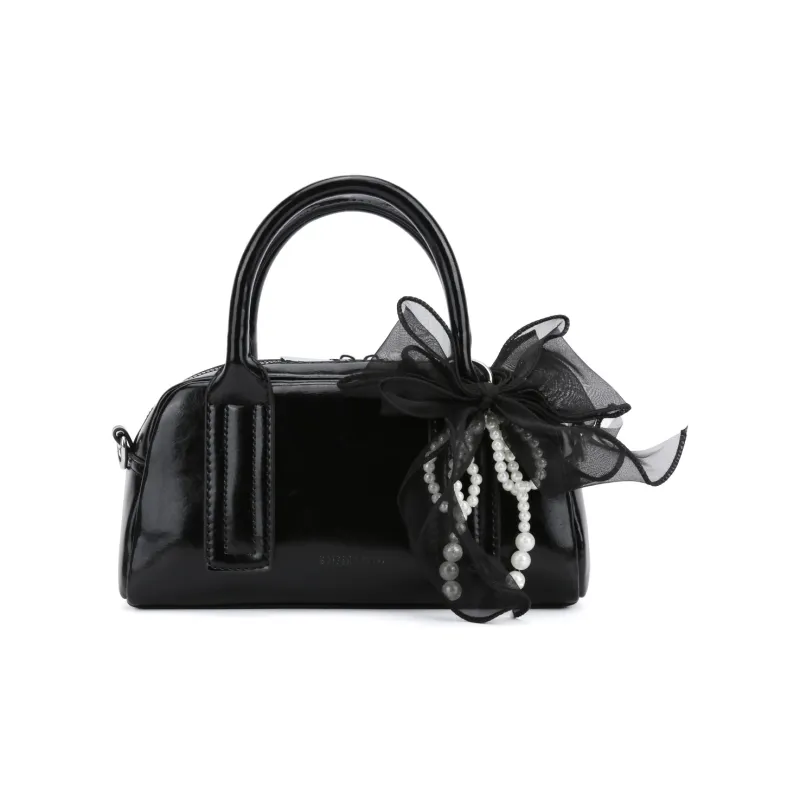 Yalu PU Shoulder Bag, Crossbody Bag, Handbag Regular Women's Black/White/Silver/Pink-1