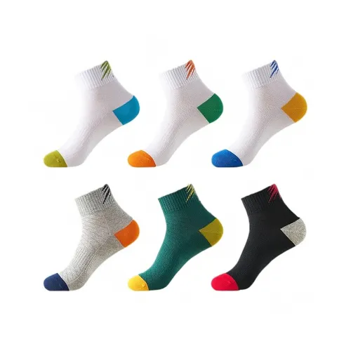 H YXIANG Mid Calf Socks Unisex 6 Pack