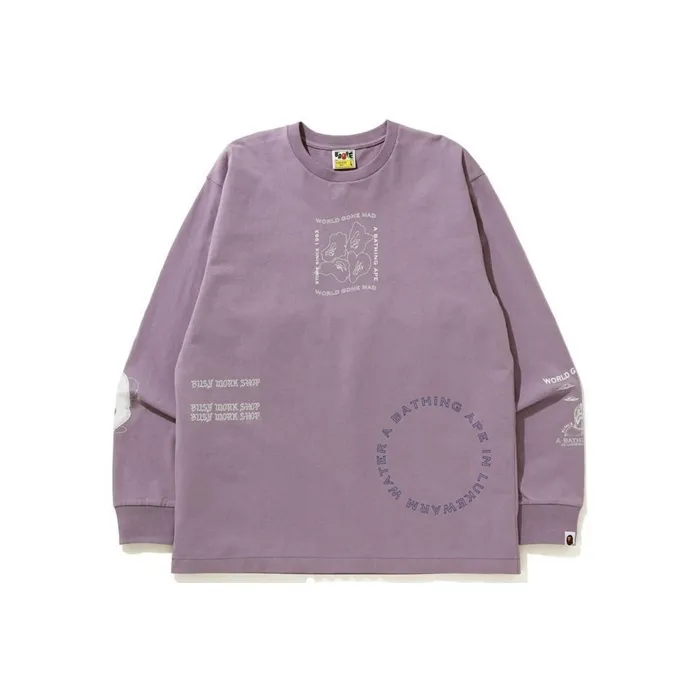 Bape Ink Print Relaxed #1 L/S Tee-4