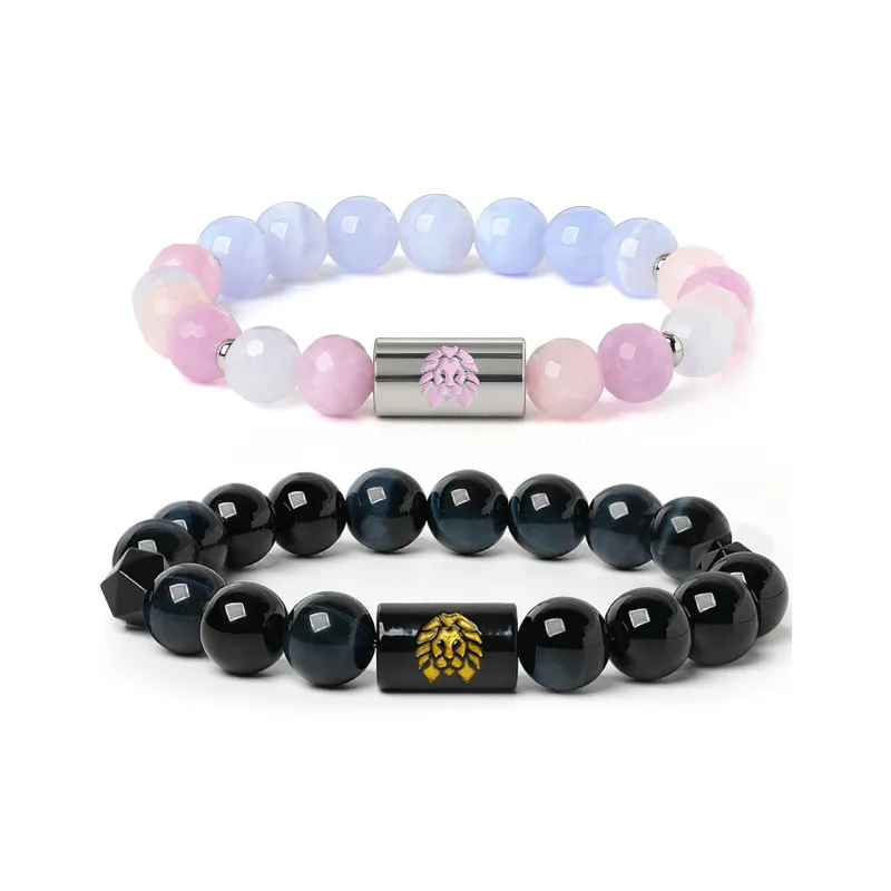 Rastaclat Tiger's Eye Stone Small Lion Chinese Style Beaded Bracelet Unisex-4