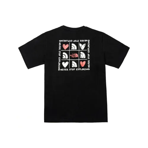 THE NORTH FACE Heart Collection Valentine's Day Collection T Shirt Unisex Black