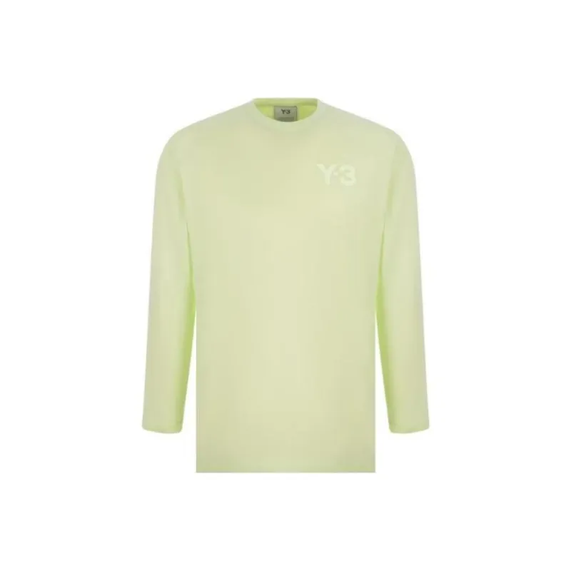 Y-3 SS22 Men's Cotton Pullover Long-Sleeve T-Shirt Green-0
