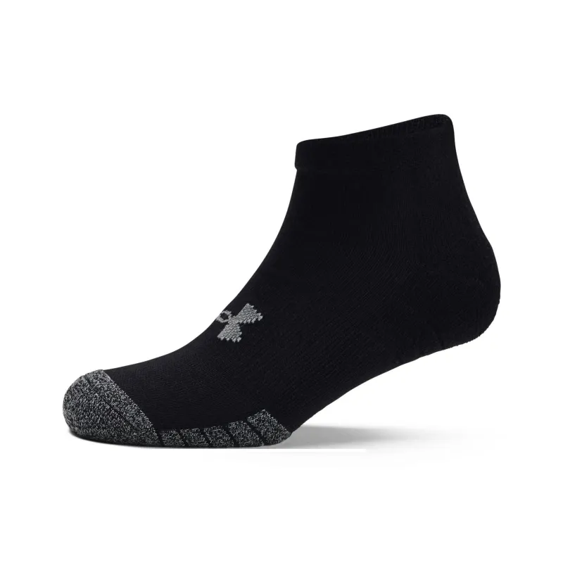 Under Armour HeatGear LOW CUT Ankle Socks Unisex 3 Pack Black 001-3