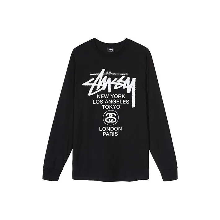 Stussy Long Sleeve World Tour Tee-0