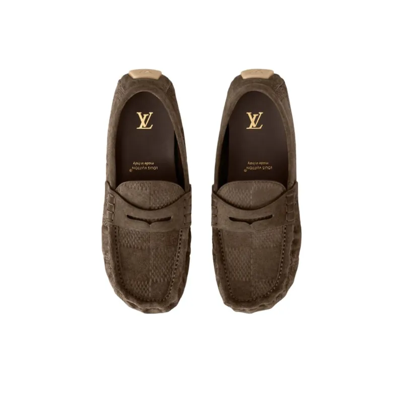 LOUIS VUITTON Footprint Casual Shoes Men's Brown-3