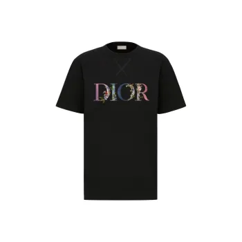 DIOR Flowers Embroidered T Shirt